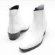 Men's White western zipper Ankle mid-calf boots made in KOREA US 6 - US 10.5
