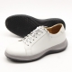 Men's real leather round toe lace ups comfort daily sneakers white