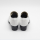 Men's horsebit decorate white leather wedding shoes high heels loafers