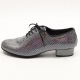 Men's glitter leather dance shoes lace up shoes soft suede sole