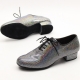 Men's glitter leather dance shoes lace up shoes soft suede sole