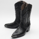 ﻿HAND-MADE Men's black Cow Leather front stitch side zip western ankle bike rider boots US 6.5-11.5