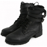 Mens punk rock dandy combat ankle boots