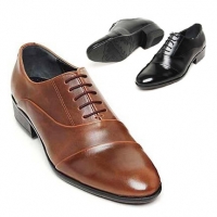 Mens synthetic Leather wrinkle lace up semi dress shoes