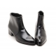 Mens black synthetic Leather side zipper Ankle boots made in KOREA
