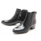 Mens black real Leather side zipper Ankle boots made in KOREA US5.5-10.5